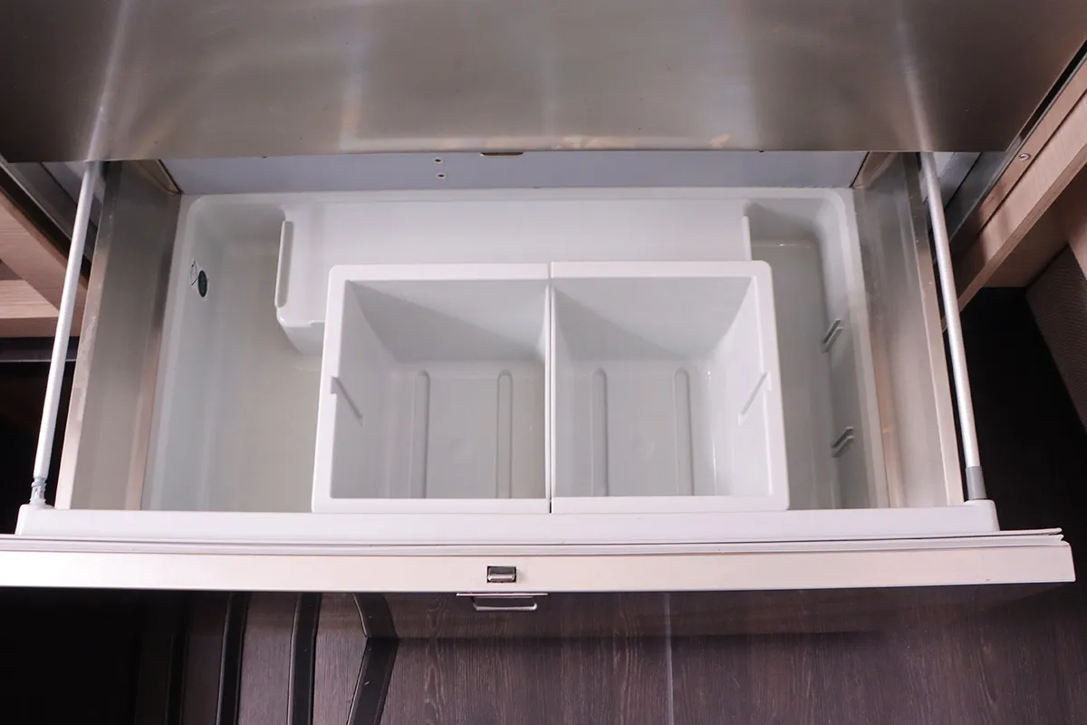 Galley of No Shoes_X, a Fountaine Pajot Tanna 47 catamaran at Road Town, British Virgin Islands