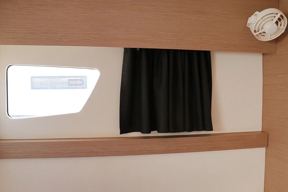 Cabin on No Shoes_X, a Fountaine Pajot Tanna 47 catamaran at Road Town, British Virgin Islands