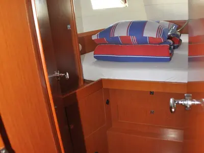 Cabin on Cheeky Lady, a Beneteau Oceanis 48 sailboat at Punat, Croatia