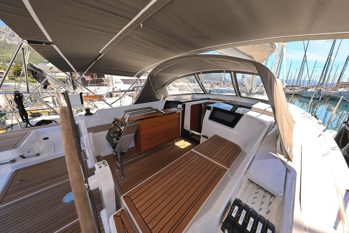 Jolana, a Hanse 388 sailboat at Dubrovnik, Croatia