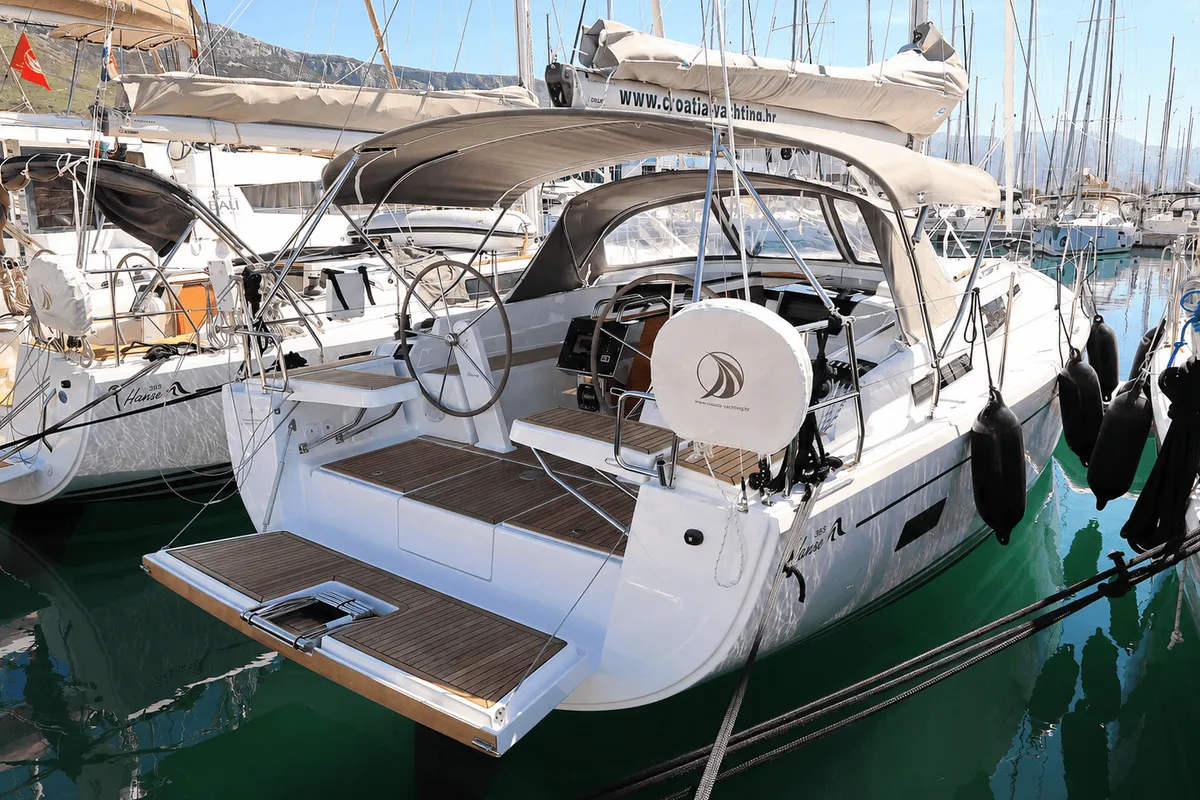 Jolana, a Hanse 388 sailboat at Dubrovnik, Croatia