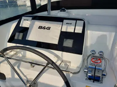 Cockpit of Madre Perla, a Lagoon 42 catamaran at Sukošan, Croatia