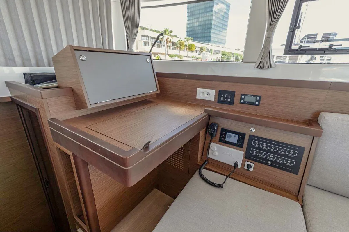 Salon of Sailor Moon, a Lagoon 40 catamaran at Dubrovnik, Croatia
