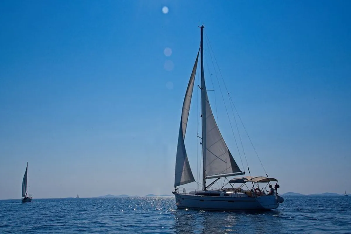 Exterior view of MH 67, a Bavaria Cruiser 41 sailboat at Murter, Croatia
