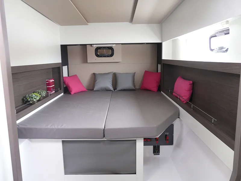 Cabin on Krazadeen, a Nautitech 40 Open - 4 cab. catamaran at Ajaccio, France