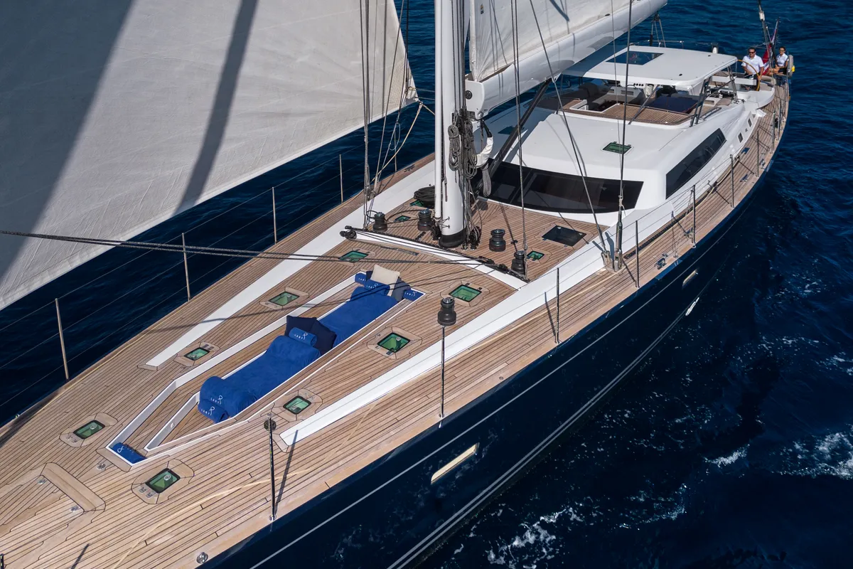 Exterior view of Lady 8, a CNB Bordeaux 95 sailboat at Svolvær, Norway