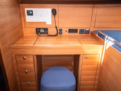 Cabin on Kristi, a Elan Impression 45.1 sailboat at Pirovac, Croatia