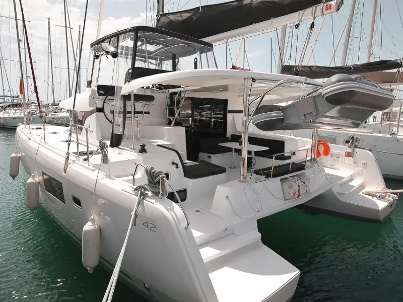 Exterior view of MASTERPIECE, a Lagoon 42 catamaran at Općina Sukošan, Croatia