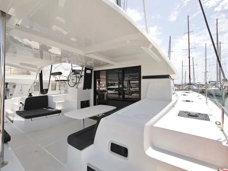 Deck of MASTERPIECE, a Lagoon 42 catamaran at Općina Sukošan, Croatia