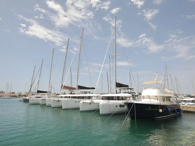 Exterior view of MASTERPIECE, a Lagoon 42 catamaran at Općina Sukošan, Croatia