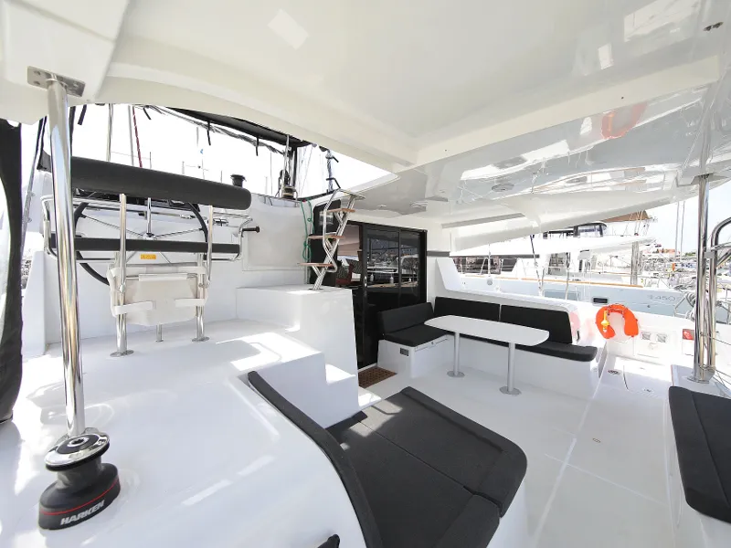 Deck of MASTERPIECE, a Lagoon 42 catamaran at Općina Sukošan, Croatia