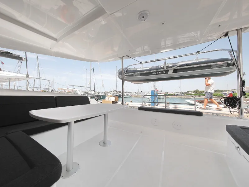 Deck of MASTERPIECE, a Lagoon 42 catamaran at Općina Sukošan, Croatia