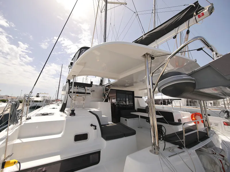 Deck of MASTERPIECE, a Lagoon 42 catamaran at Općina Sukošan, Croatia