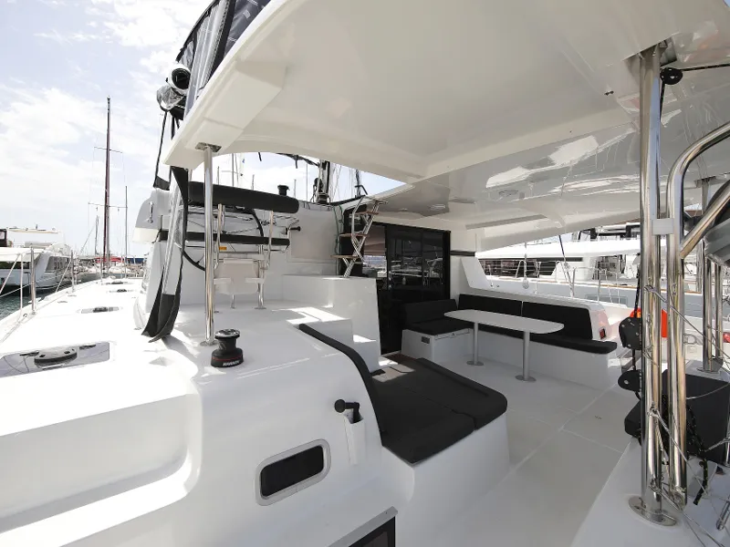 Deck of MASTERPIECE, a Lagoon 42 catamaran at Općina Sukošan, Croatia