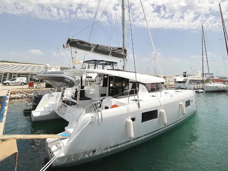 Exterior view of MASTERPIECE, a Lagoon 42 catamaran at Općina Sukošan, Croatia
