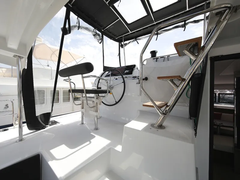 Cockpit of MASTERPIECE, a Lagoon 42 catamaran at Općina Sukošan, Croatia