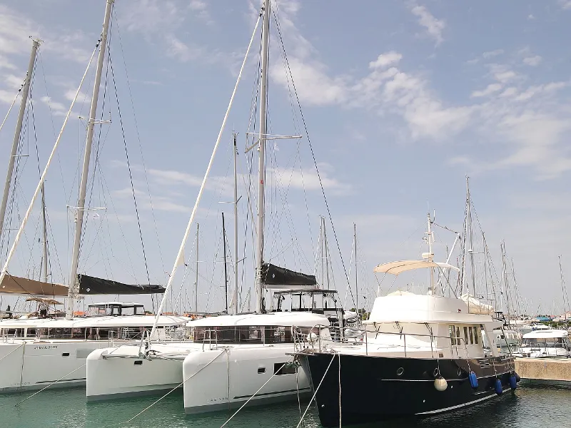 Exterior view of MASTERPIECE, a Lagoon 42 catamaran at Općina Sukošan, Croatia