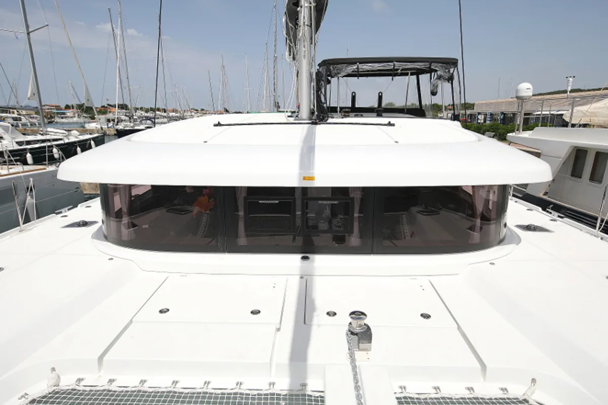 Deck of MASTERPIECE, a Lagoon 42 catamaran at Općina Sukošan, Croatia