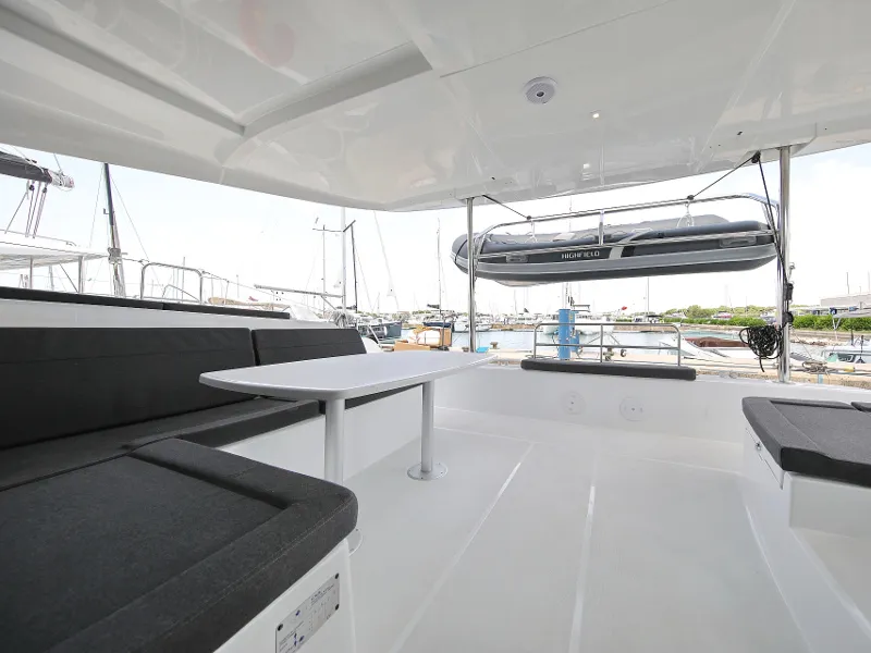 Deck of MASTERPIECE, a Lagoon 42 catamaran at Općina Sukošan, Croatia