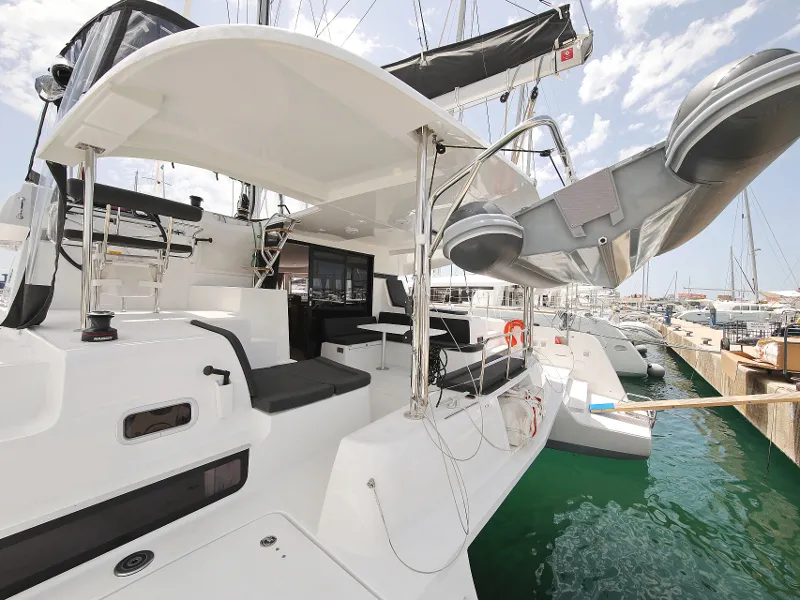 Deck of MASTERPIECE, a Lagoon 42 catamaran at Općina Sukošan, Croatia