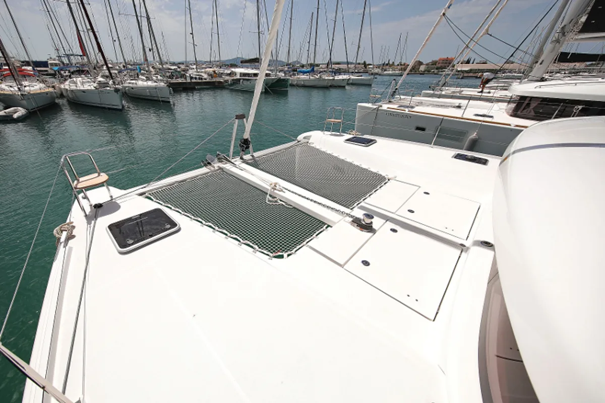 Deck of MASTERPIECE, a Lagoon 42 catamaran at Općina Sukošan, Croatia