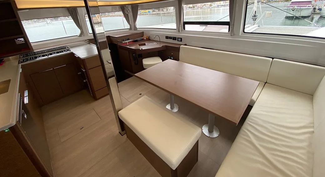 Salon of Zen - Green Wave, a Lagoon 46 catamaran at Athens, Greece