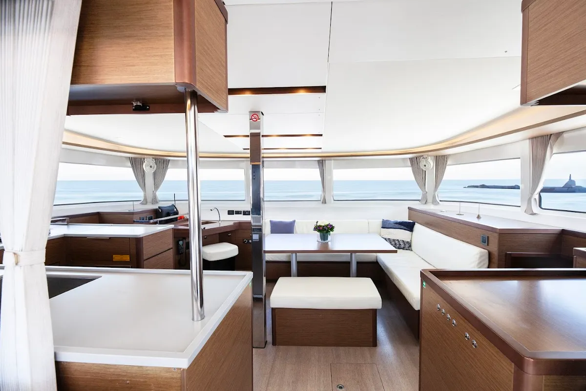 Salon of Zen - Green Wave, a Lagoon 46 catamaran at Athens, Greece