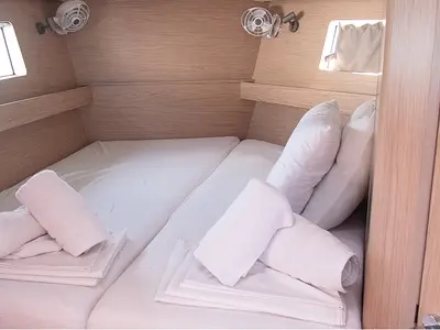 Cabin on Aginor, a Beneteau Oceanis 41.1 sailboat at Municipal Unit of Nea Peramos, Greece