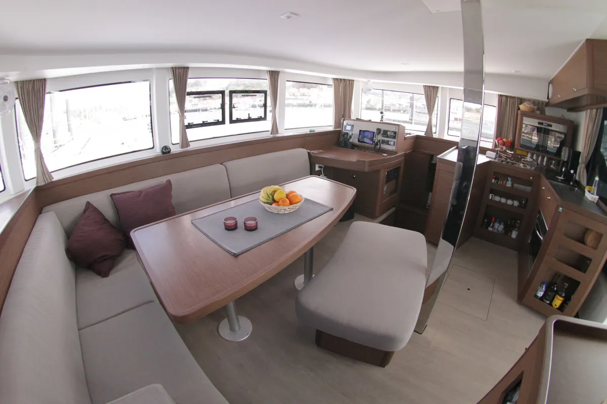 Salon of Titus, a Lagoon 42 OW catamaran at Općina Rogoznica, Croatia