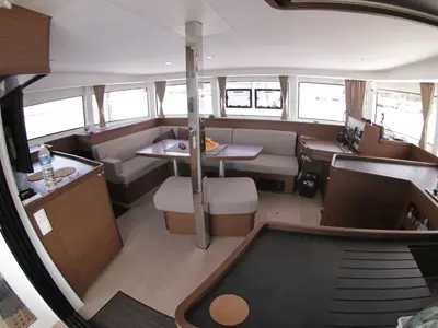 Salon of Titus, a Lagoon 42 OW catamaran at Općina Rogoznica, Croatia