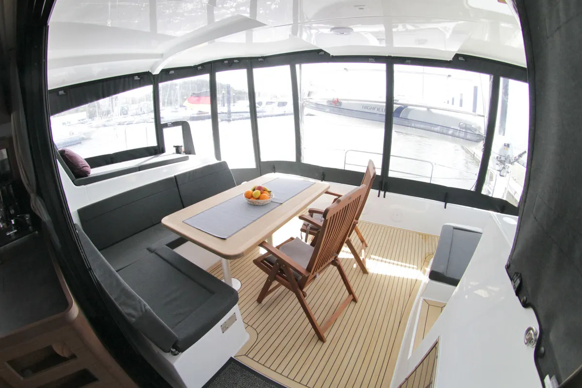Deck of Titus, a Lagoon 42 OW catamaran at Općina Rogoznica, Croatia
