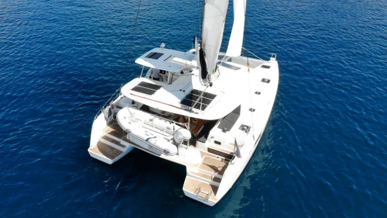 Exterior view of Titus, a Lagoon 42 OW catamaran at Općina Rogoznica, Croatia