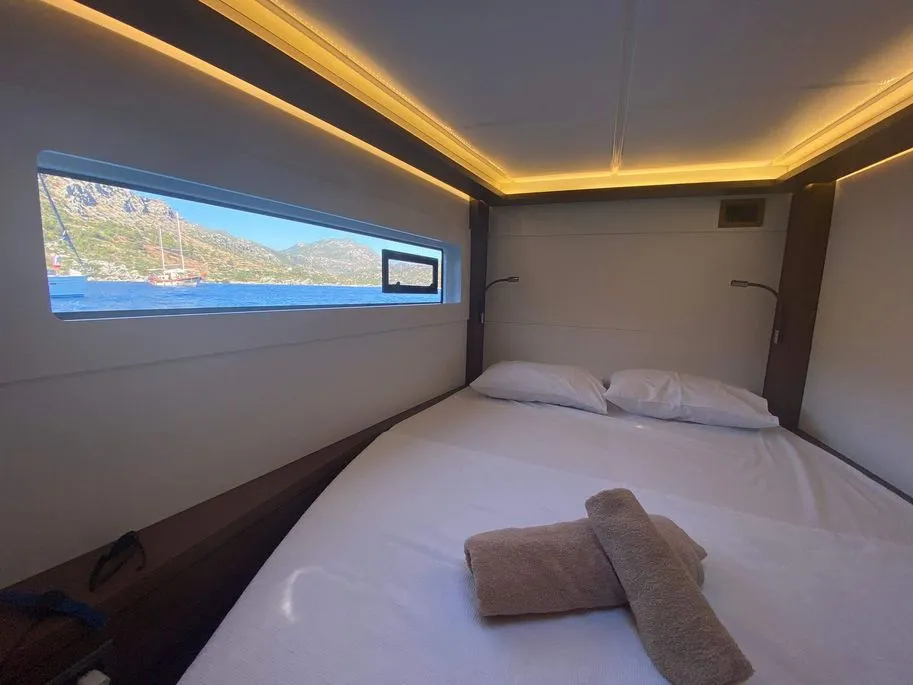 Cabin on Keep, a Lagoon 46 catamaran at Sant Antoni de Portmany, Spain