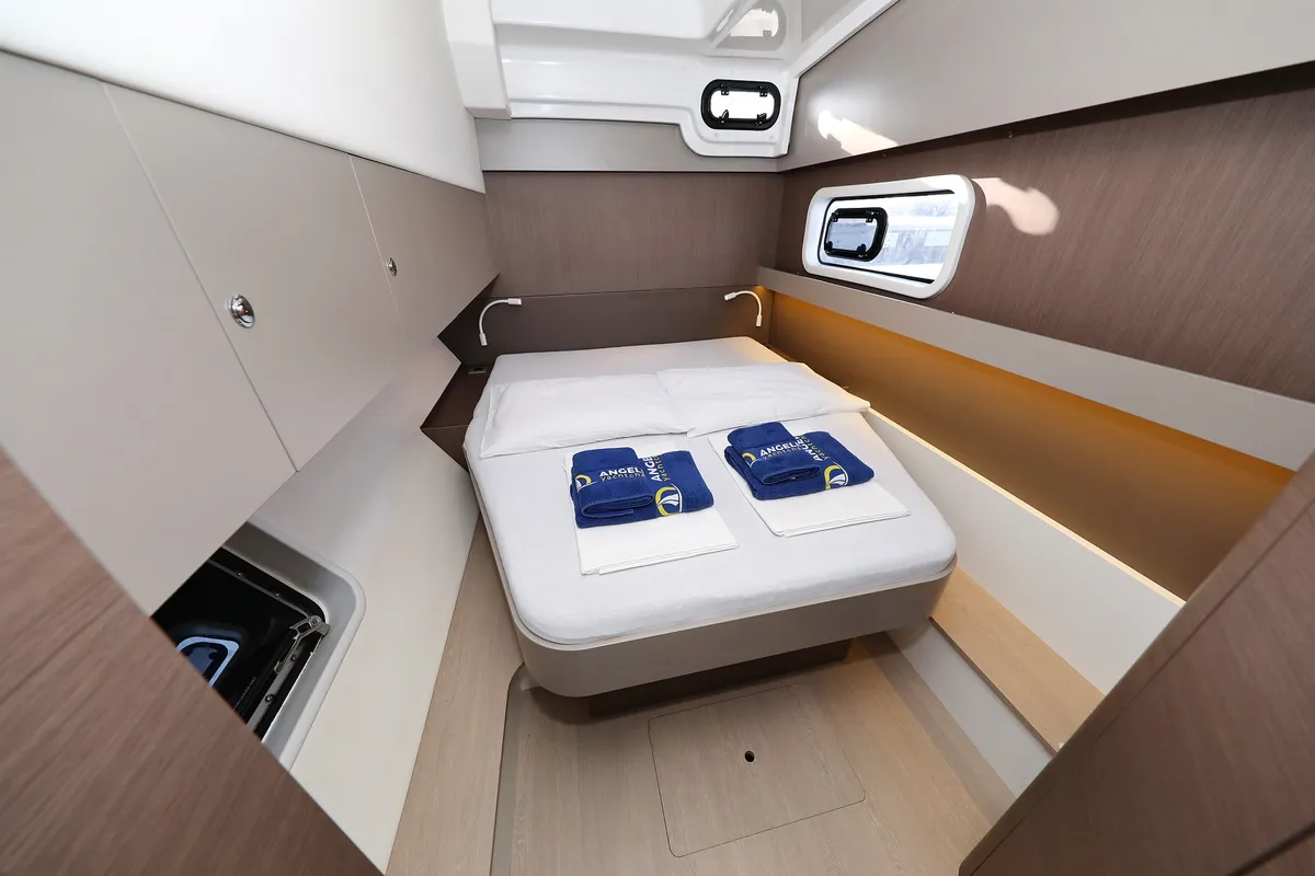 Cabin on Gonggong, a Bali Catspace catamaran at Grad Trogir, Croatia