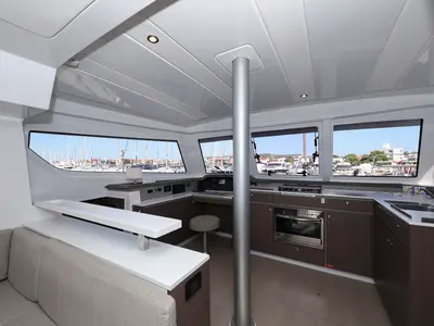 Galley of Gonggong, a Bali Catspace catamaran at Grad Trogir, Croatia
