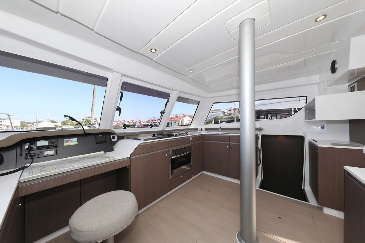 Gonggong, a Bali Catspace catamaran at Grad Trogir, Croatia