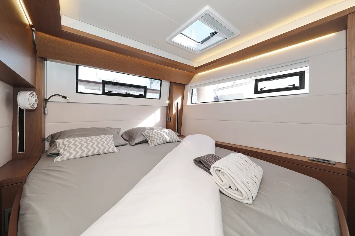 Cabin on UGLY DUCK, a Lagoon 50 catamaran at Sukošan, Croatia