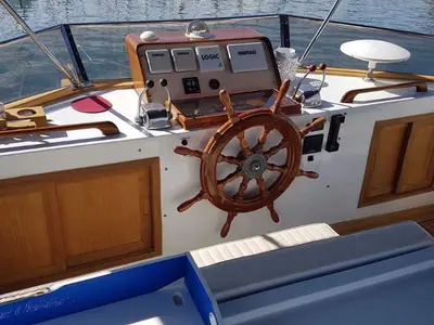 Cockpit of Sea Lion, a Custom Made Trawler HAMPTON 42 motor yacht at Zadar, Croatia