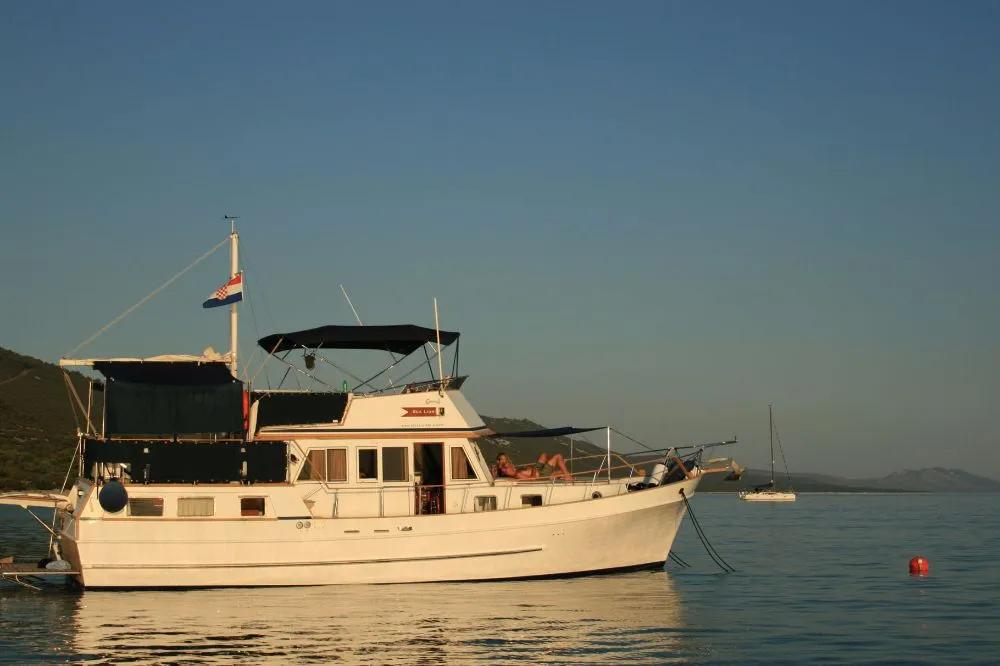 Exterior view of Sea Lion, a Custom Made Trawler HAMPTON 42 motor yacht at Zadar, Croatia