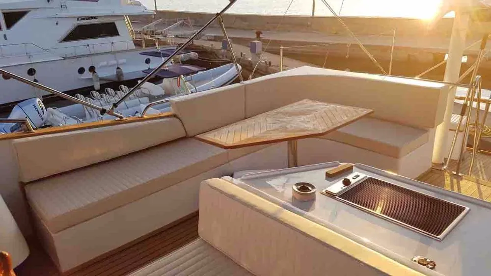 Deck of Sea Lion, a Custom Made Trawler HAMPTON 42 motor yacht at Zadar, Croatia