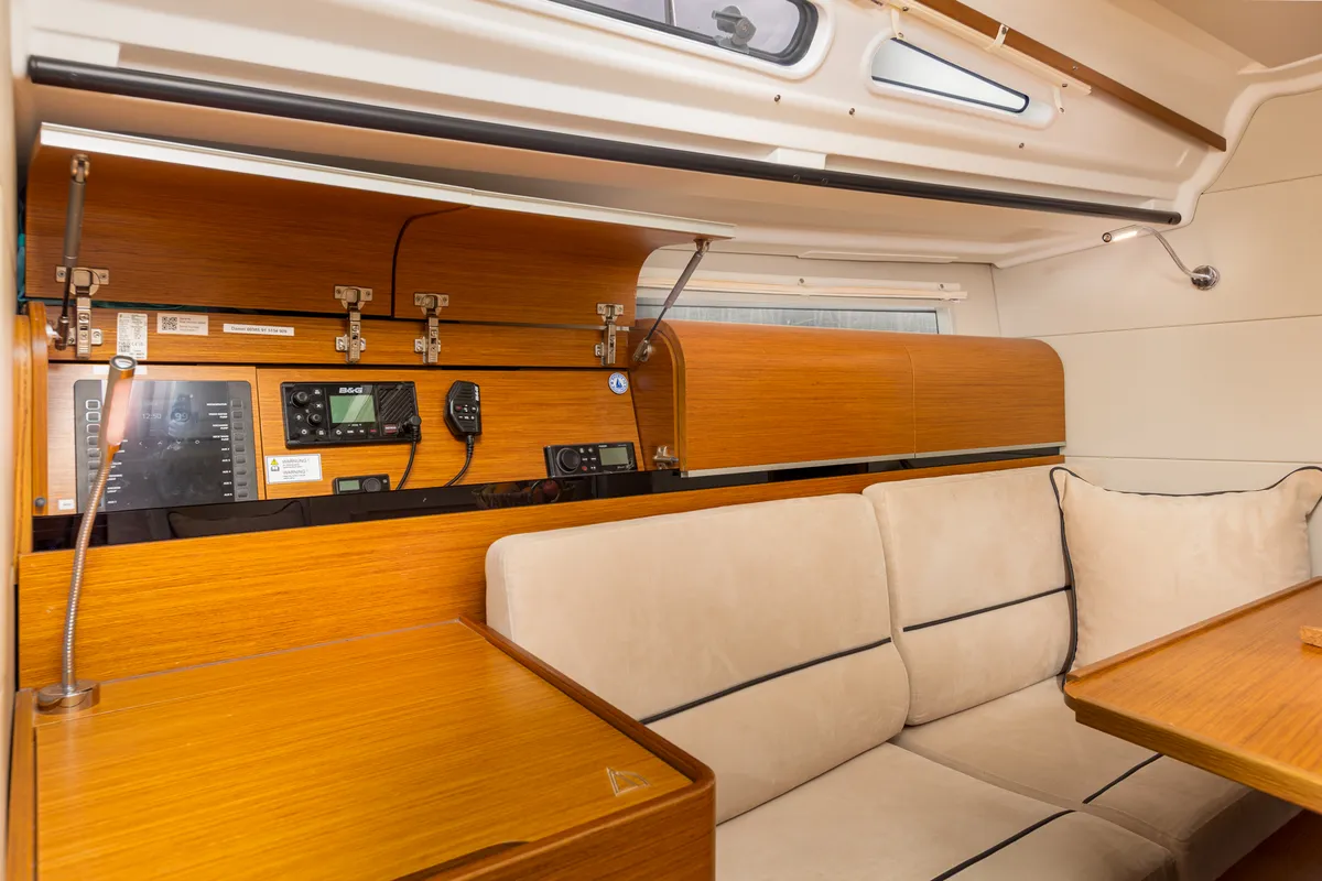 Salon of Lieutenant Dan, a Dehler 38 SQ sailboat at Punat, Croatia
