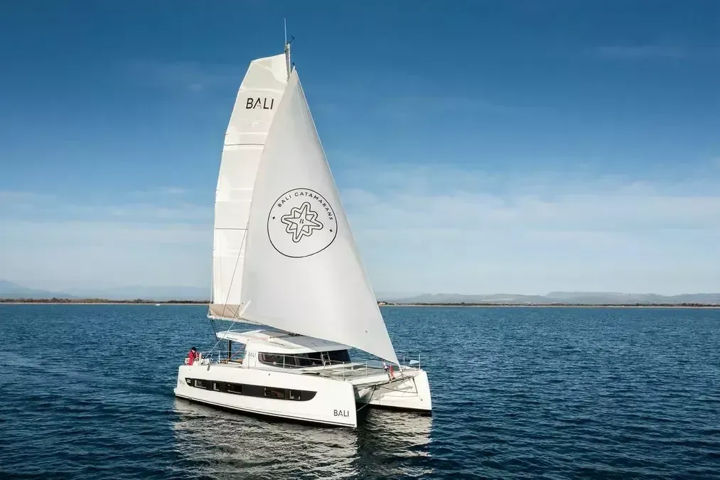 Nemo, a Bali Catsmart catamaran at Figari/Golfo Aranci, Italy
