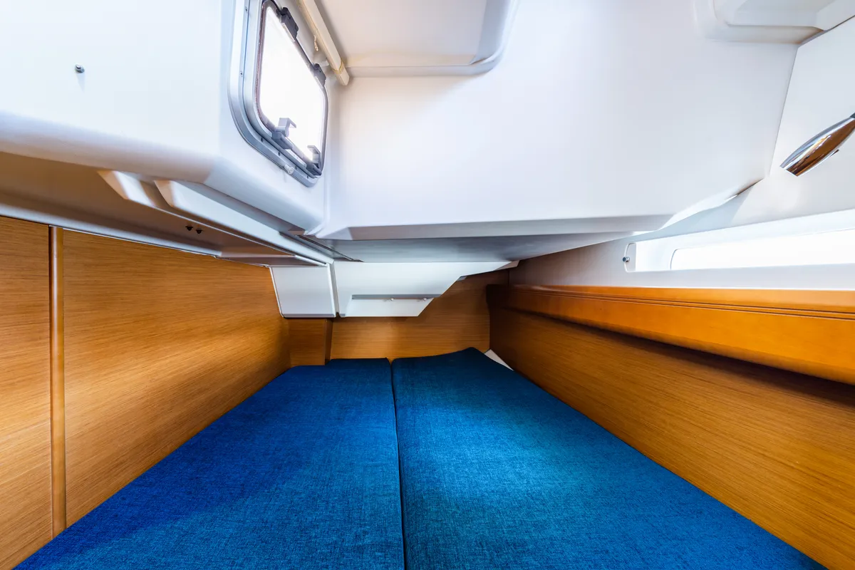 Cabin on Amor Fati, a Jeanneau Sun Odyssey 379 sailboat at Municipal Unit of Lefkada, Greece