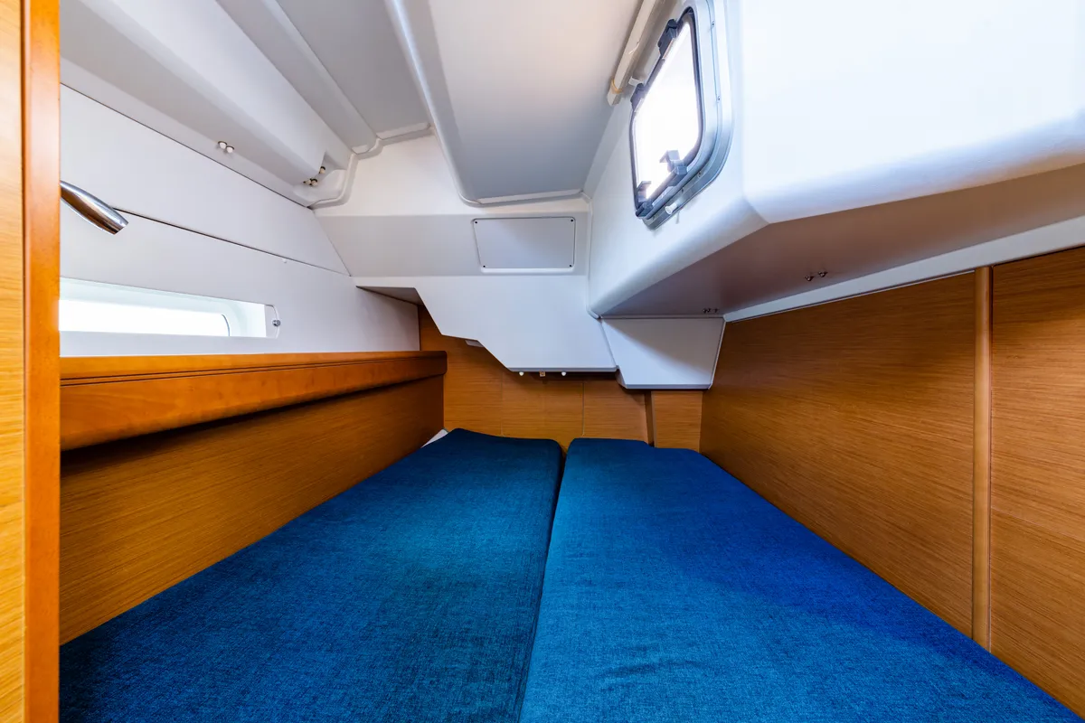 Cabin on Amor Fati, a Jeanneau Sun Odyssey 379 sailboat at Municipal Unit of Lefkada, Greece