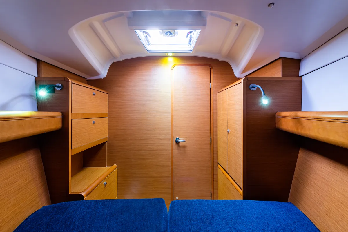 Cabin on Amor Fati, a Jeanneau Sun Odyssey 379 sailboat at Municipal Unit of Lefkada, Greece