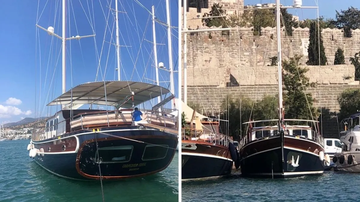 Exterior view of Gulet Custom built 183, a sailboat at Bodrum, Turkey