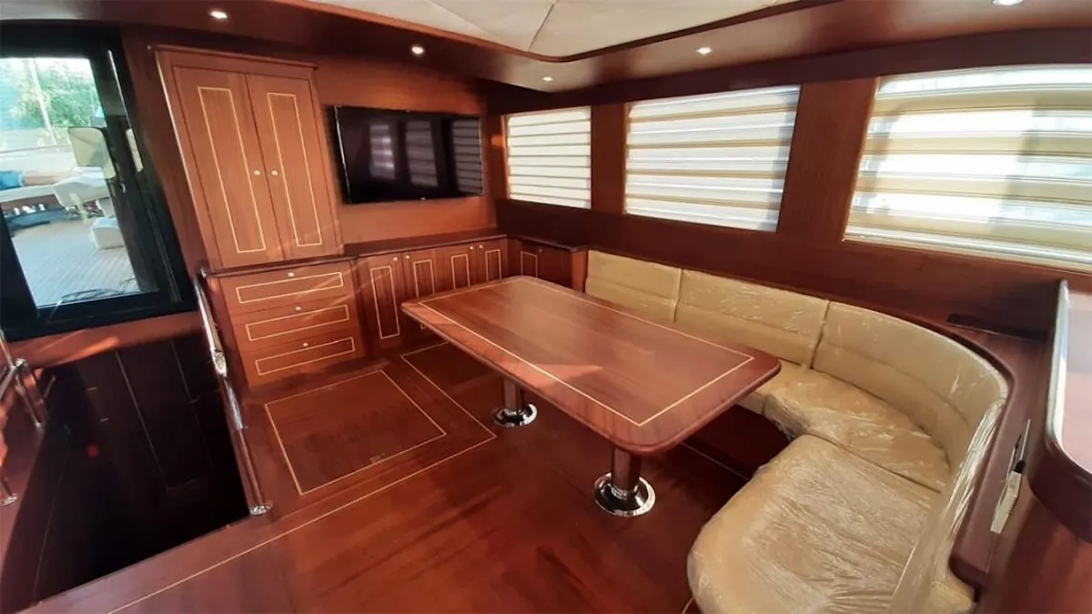 Salon of Gulet Custom built 183, a sailboat at Bodrum, Turkey