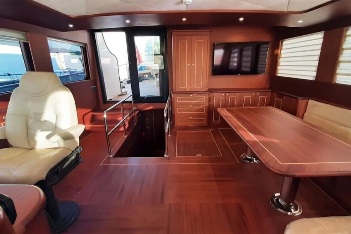 Salon of Gulet Custom built 183, a sailboat at Bodrum, Turkey