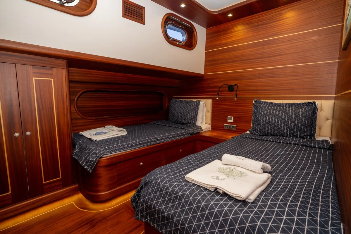 Cabin on Gulet Custom built 183, a sailboat at Bodrum, Turkey
