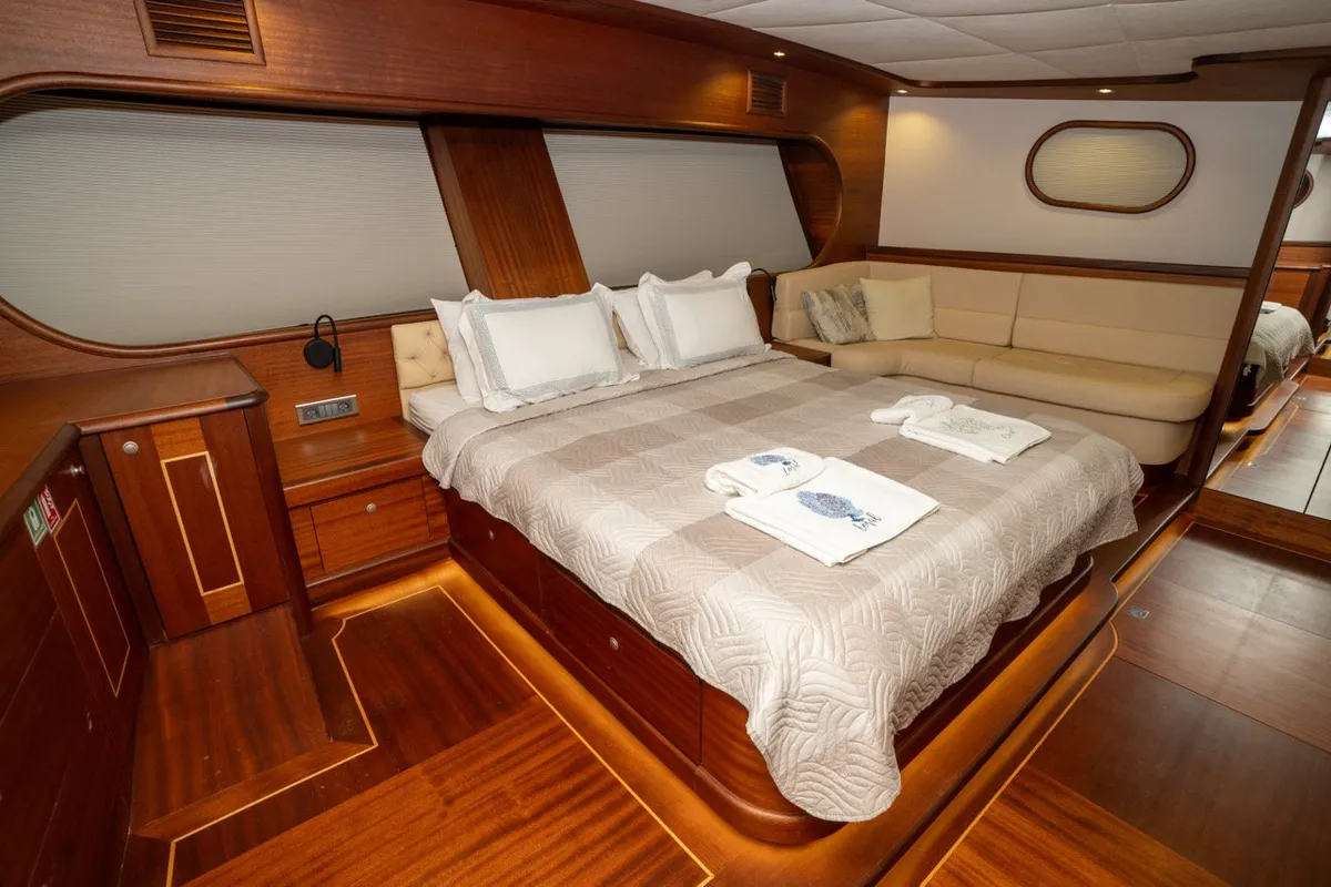 Cabin on Gulet Custom built 183, a sailboat at Bodrum, Turkey